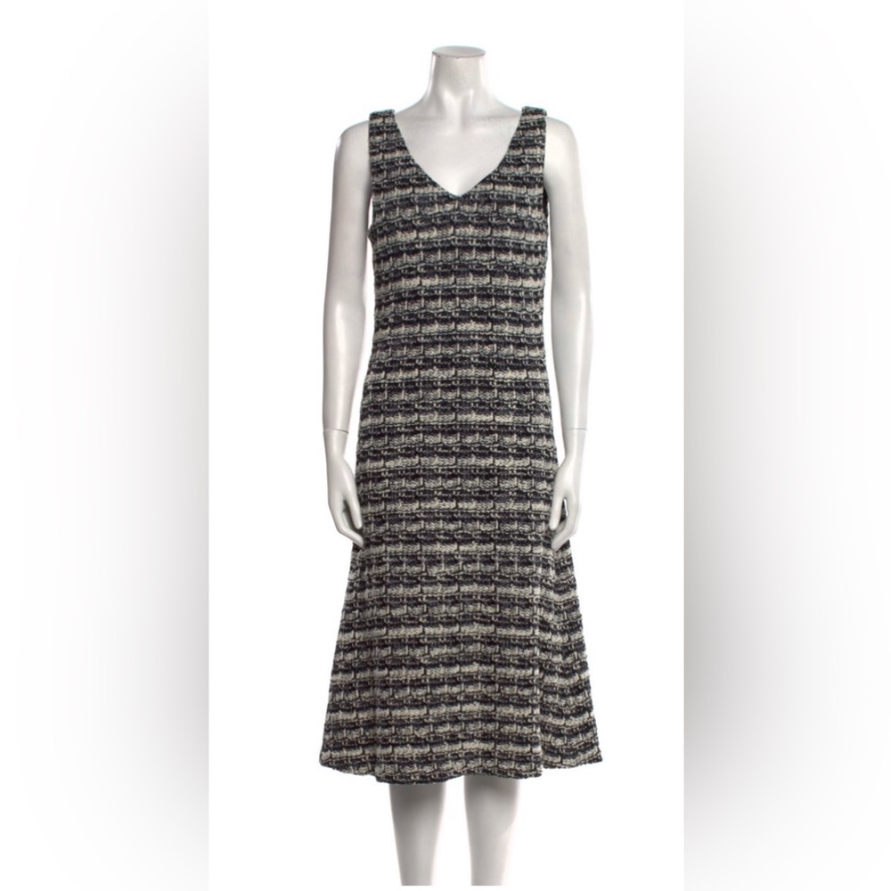 St. John Tweed Knit Midi Dress M